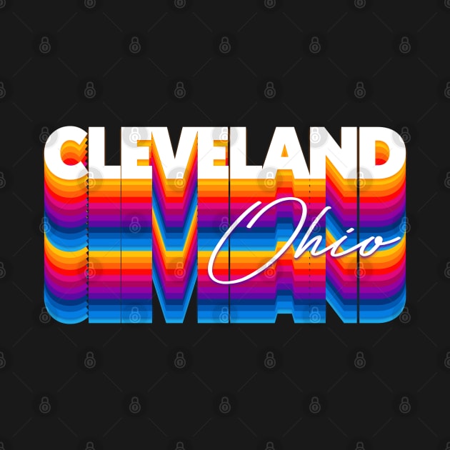 Cleveland Ohio // Retro Typography Design by DankFutura