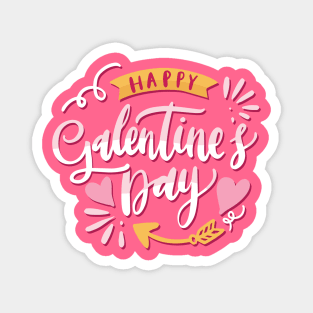 Galentine's Day Calligraphy Magnet