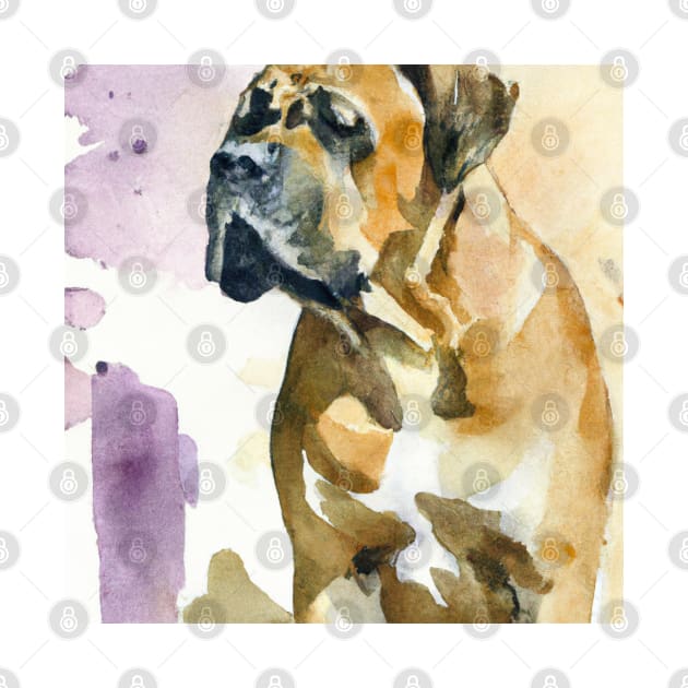 Boerboel Watercolor - Dog Lovers by Edd Paint Something