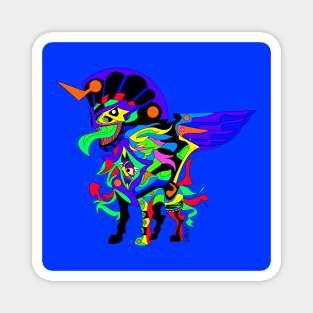 sphinx wild chimera creature cryptid monster ecopop alien world art Magnet