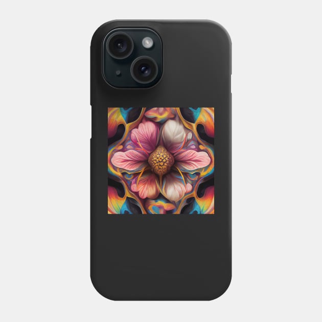 psychedelic flower&#39;s Phone Case by heartyARTworks