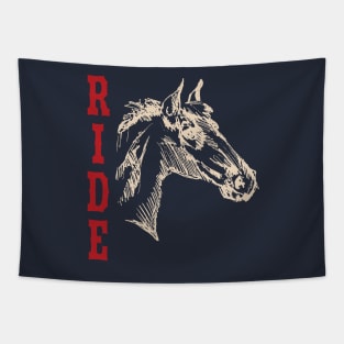 Ride The Horse: Equestrian Design Tapestry