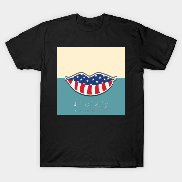 Human Lips Painted In American Flag Colors American Flag T