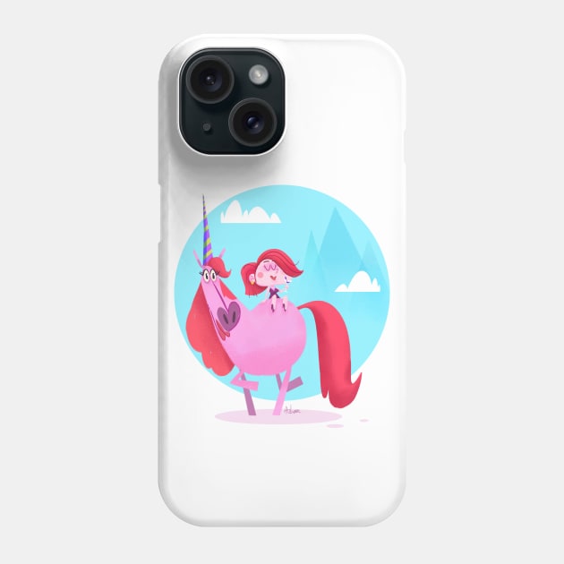 Sassy unicorn lady Phone Case by azbeen