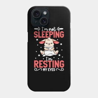 Bunny - I'm not sleeping I'm resting my eyes Phone Case