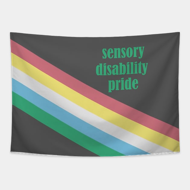 Sensory Disability Pride Flag Tapestry by Quipplepunk
