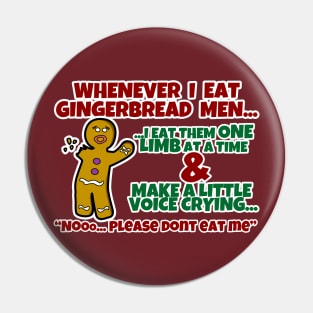 Eating Gingerbread Man Pin