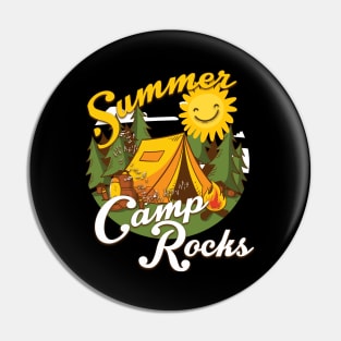 Cute Summer Camp Rocks Camping Fun Campers Pin