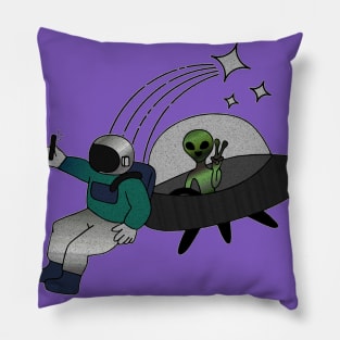 Selfies in Space Pillow