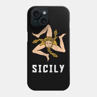 Sicily / Vintage Style Flag Design Phone Case