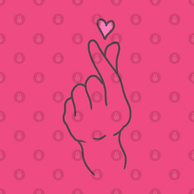 K-Pop Heart fingers - Korean for I LOVE YOU by Sketchy