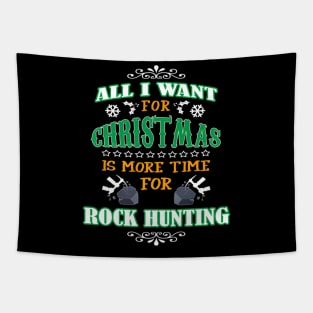 Geologist Rock Hunter Christmas Tapestry