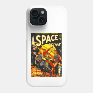 Space Action - 1950's comic Phone Case