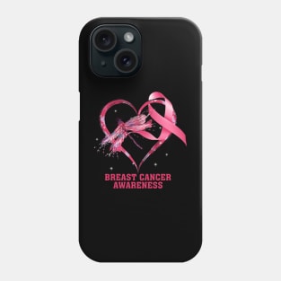 In October We Wear Pink Heart Breast Cancer Month Phone Case