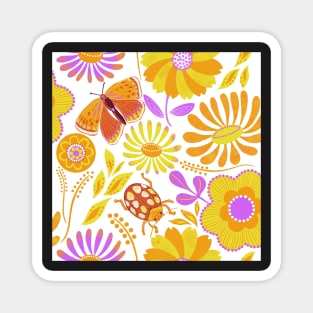 Golden summer florals Magnet