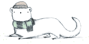 Ermine in Hat & Scarf Magnet