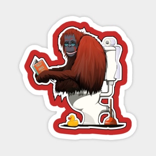 Orangutan on the Toilet Magnet