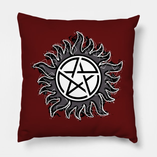 Supernatural Logo Pillow by karutees