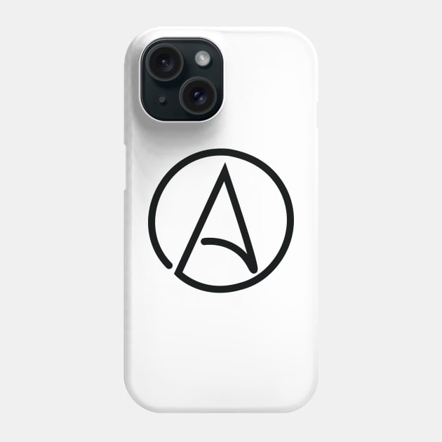 Atheist Symbol T-Shirt Phone Case by godlessmom