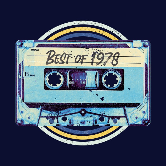 Retro Best of 1978 Mixtape Audio Cassette Tape // Funny Vintage 1978 Birthday by Now Boarding