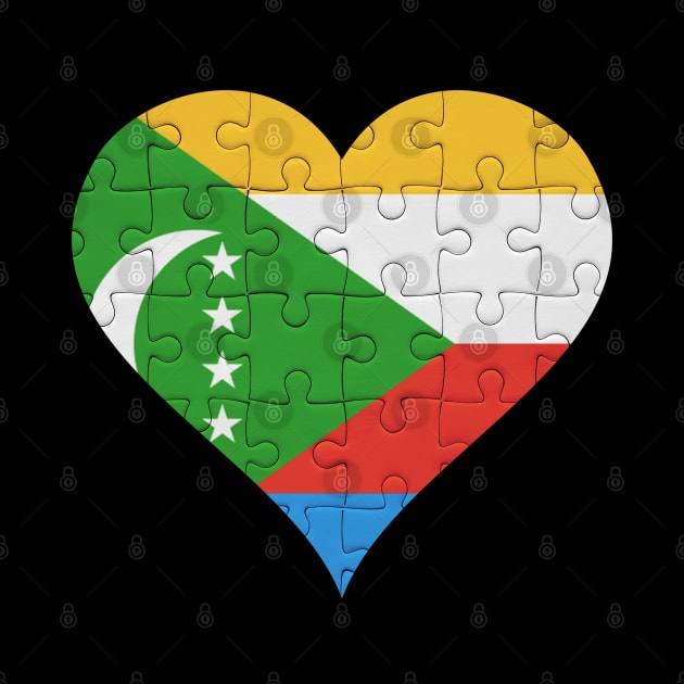 Comoran Jigsaw Puzzle Heart Design - Gift for Comoran With Comoros Roots by Country Flags