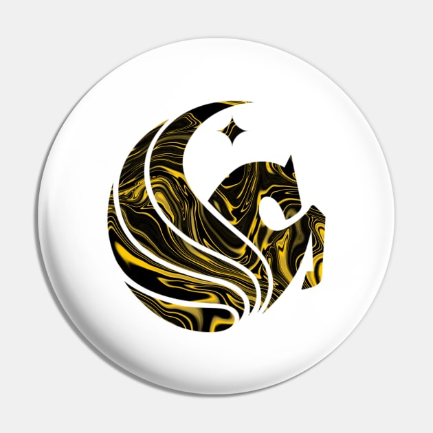 UCF Marble black and gold pegasus Pin by Rpadnis