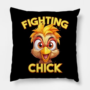 Funny Chicken Lady Farmer Pillow