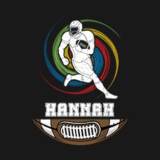 Hannah Birthday Football Ball T-Shirt