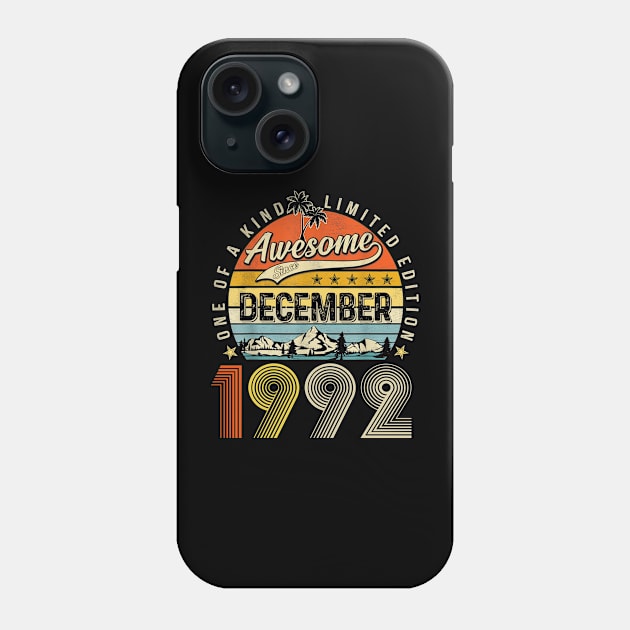 Awesome Since December 1992 Vintage 31st Birthday Phone Case by Mhoon 