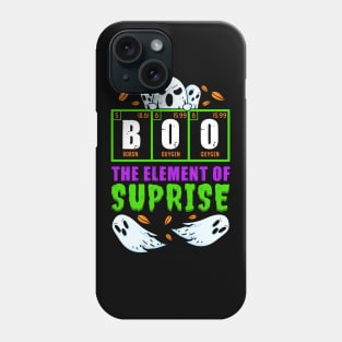 Boo, The Element of Surprise! Funny Chemist Halloween Gift Phone Case