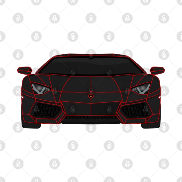 AVENTADOR RED AND BLACK by VENZ0LIC