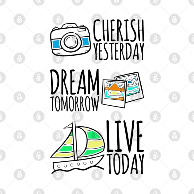 Cherish yesterday, Dream Tomorrow, Live Today by ellenaJ