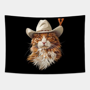 Cat Cowboy Purrfectly Wild West Tapestry