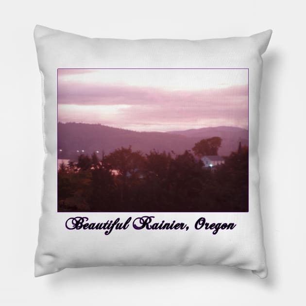 Sunrise Over the Columbia River #9 Pillow by DlmtleArt