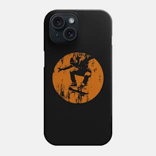 Grunge Urban Skateboarder Graffiti Style - Orange Phone Case