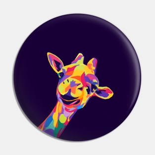 Giraffe Wpap Pop Art Pin