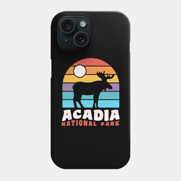 Acadia National Park Moose Badge Phone Case by PodDesignShop