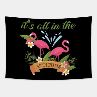 Flamingo attitude Tapestry