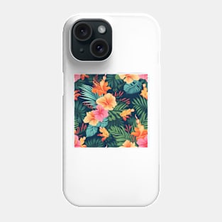 Tropical Flowers Pattern 10 Phone Case