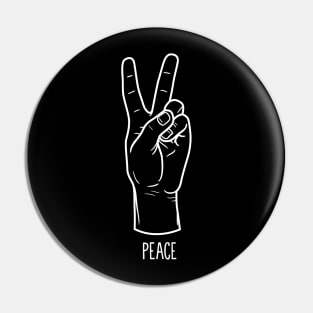 Peace Hand Sign Pin