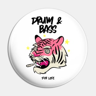 DRUM & BASS  - For Life (black) Pin