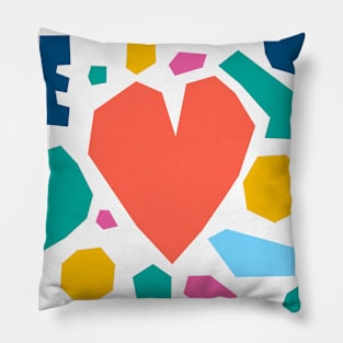 Mosaic Heart Collage Pillow