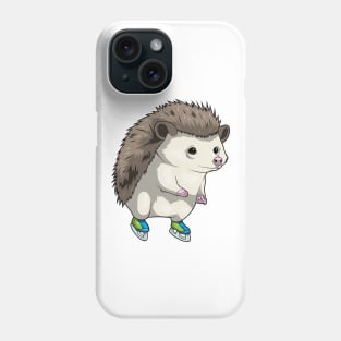 Hedgehog Ice skating Ice skates Phone Case