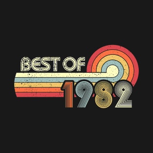 Retro Vintage Best of 1982 40 Years Old 40th Birthday Gift T-Shirt