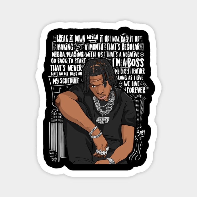 Lil Lyric Baby V2 Magnet by Jones Factory