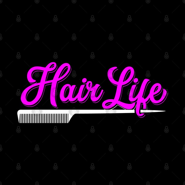 Womens Hair Life Hairdresser Gift Salon Hairstylist Print by Linco