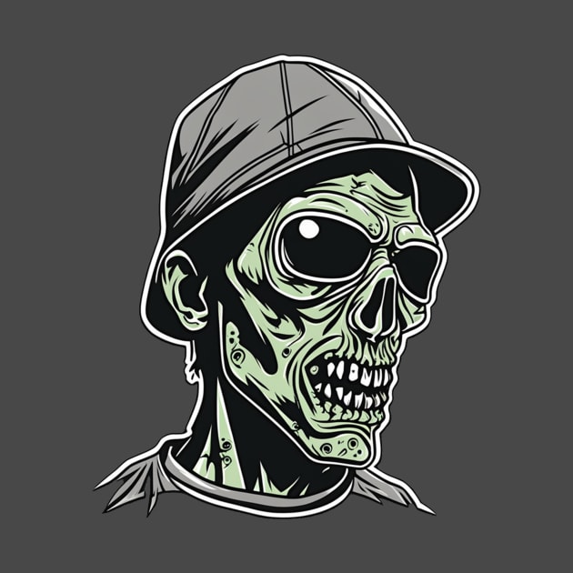 Zombie dude guy Halloween chill design by Edgi