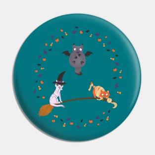 Happy Meowloween Pin