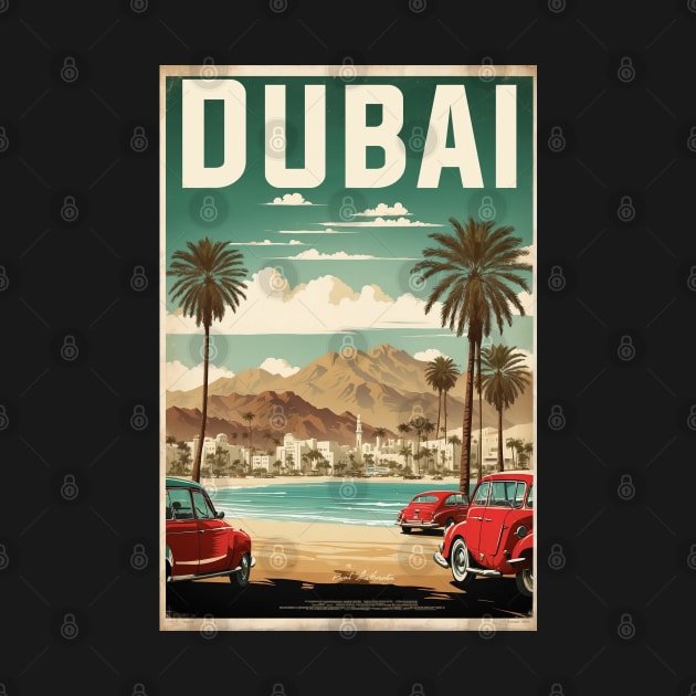 Dubai United Arab Emirates Vintage Travel Tourism by TravelersGems