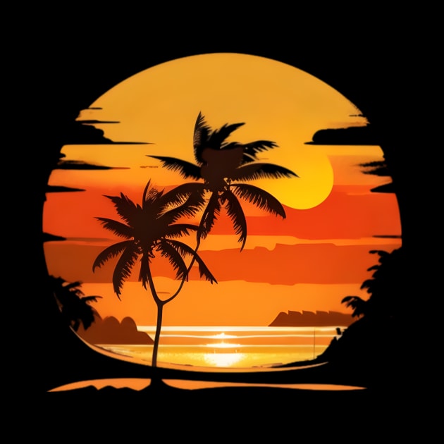 Summer beach sunset by emofix